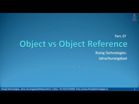 07 Object Vs Object Reference Variable