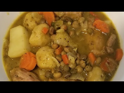 Pigeon Peas Soup with Pigtail