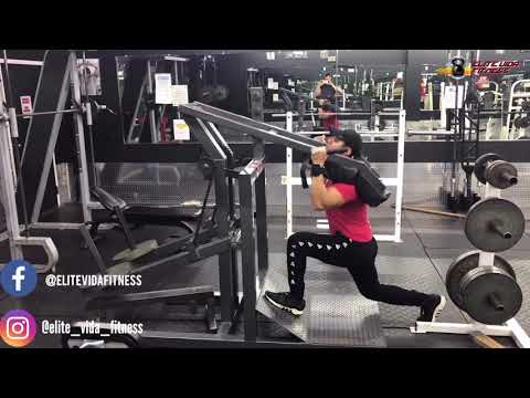 Lever squat machine (split squat)