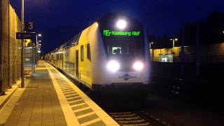 preview picture of video '[METRONOM] regional train to Hamburg hbf departing Ashausen station.'