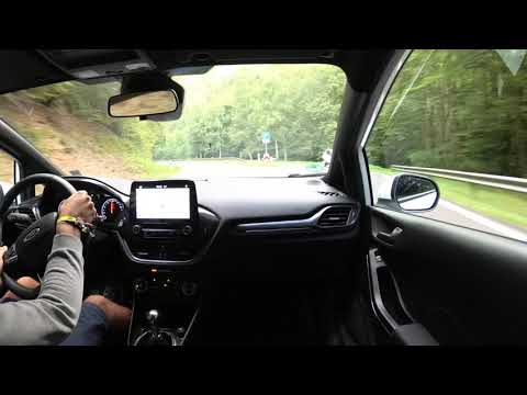 Ford Fiesta ST Mk8 on fast backroad