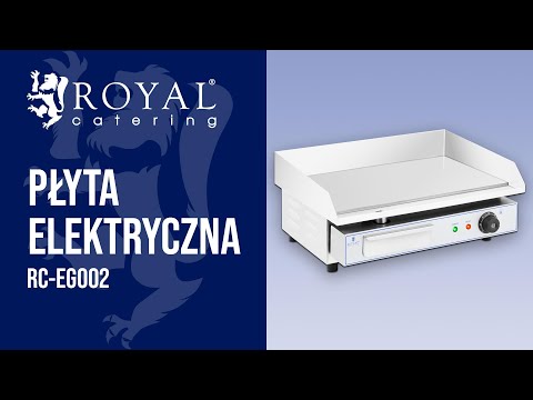 Video - Płyta elektryczna - 550 x 350 mm - Royal Catering - gładka - 3,000 W