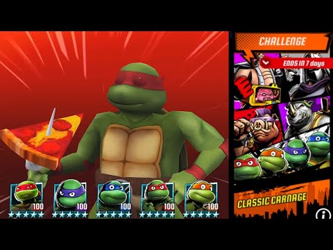 Teenage Mutant Ninja Turtles Legends Gameplay - Classic Carnage Challenge