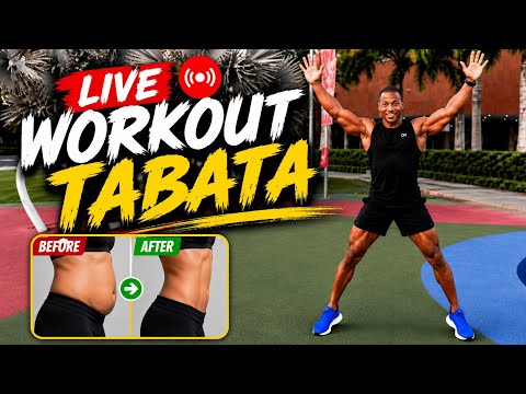 🔥 LIVE TABATA WORKOUT | Full-Body Fat Burn | No Equipment Needed