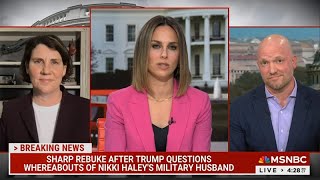 MSNBC: DEADLINE WHITE HOUSE - FEB 12, 2024 - TRUMP INSULTS HALEY'S HUSBANDS SERVICE