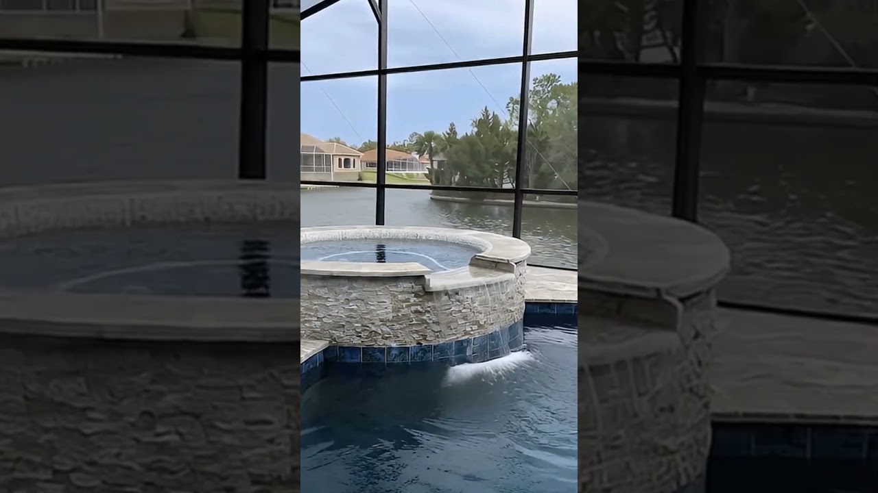 Palm Coast Freeform Pool with Raised Spa Construction - Before & After #palmcoast #poolconstruction