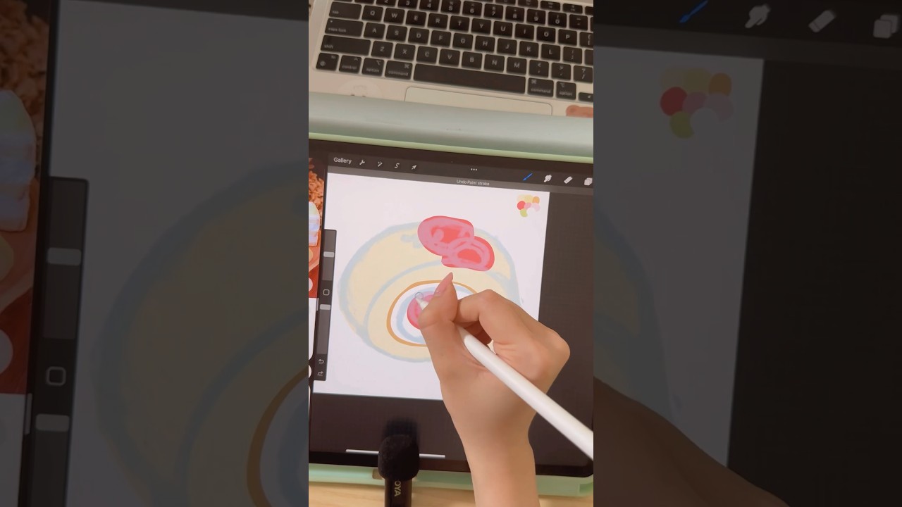 Turning pretty food into drawings | strawberry cake roll