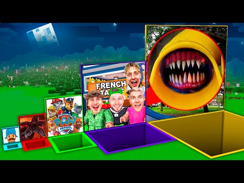 Ne CHOISISSEZ pas le mauvais TROU SECRET sur Minecraft ! Pocoyo , French Tacos , Pat Patrouille ...