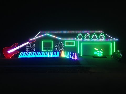 Funny Christmas videos - Christmas Lights To Music - Carol of the Belles