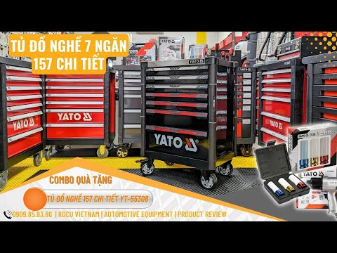 Шафа YATO на колесах з 7 шуфлядами, 157 інструментів, 977x725x480 мм Шафа YATO на колесах з 7 шуфлядами, 157 інструментів, 977x725x480 мм
