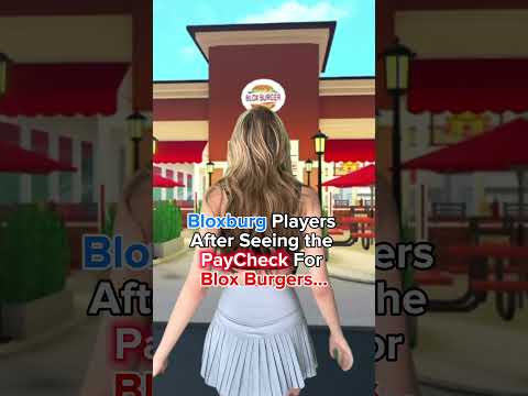 BLOXBURG PLAYERS After Seeing The PAYCHECK From BLOX BURGERS...