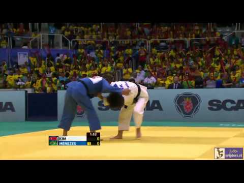 Judo 2013 World Championship Rio de Janeiro: Kim (PRK) - Menezes (BRA) [-48kg] bronze