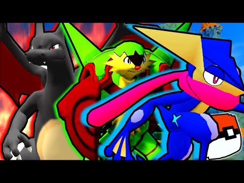 Minecraft Pixelmon GREEN VS BLUE - STARTER POKEMON SHOWDOWN! (Minecraft Pokemon Mod)