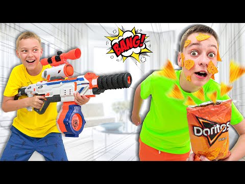 NERF Doritos Battle 😂