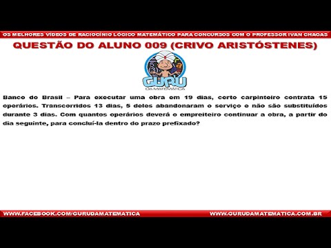 009 - Questão do Aluno - Regra de Três - Matemática (www.gurudamatematica.com.br)