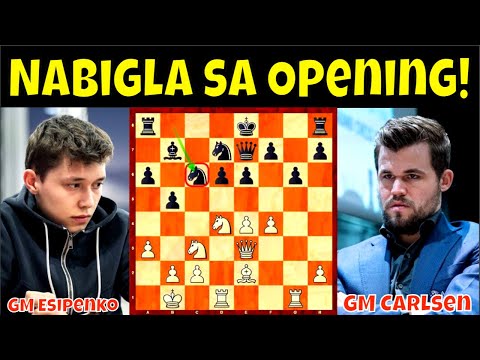 Nabigla sa Opening! || GM Esipenko vs  GM Carlsen Tata Steel Masters 2021 Round 8