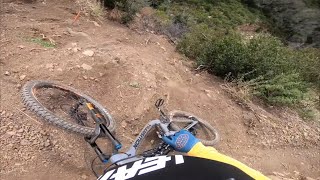 San Ysidro MTB Trail: Super Fast Black Diamond flow trail! Cliff Edge ride! Transition Patrol X01