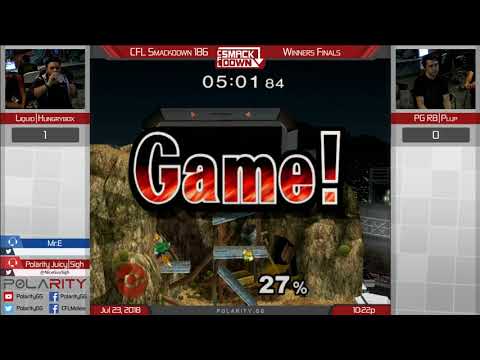 CFL Smackdown 186 Melee - Liquid | Hungrybox (Puff) vs PG RB | Plup (Fox) - Winners Finals