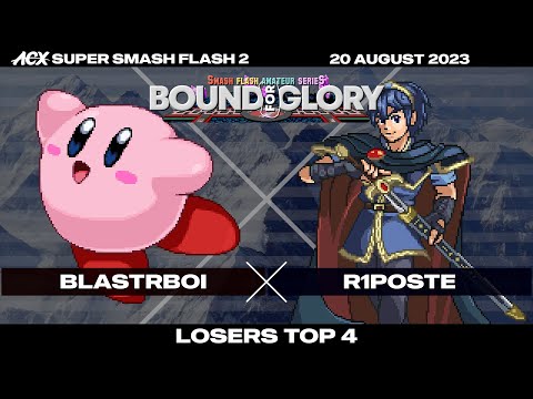 BlastrBoi (Kirby, Mario) vs R1Poste (Marth) - Losers Top 4 - SFAS: Bound for Glory