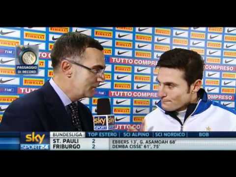 Inter , Beppe Bergomi intervista Javier Zanetti - SKY SPORT 24