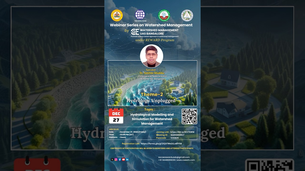 Topic 2, #webinarseries on Theme 2 - Hydrology Unplugged |  #webinar #hydrology #coewm #gkvk #uasb
