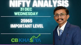 Nifty Elliott wave analysis for 31 Dec 2025 onwards