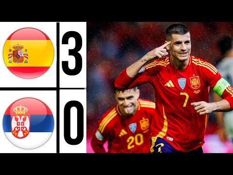 🔴 Spain Vs Serbia (3:0) Extended Highlights | españa vs serbia nations league 2024/25