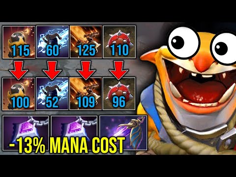 Techies -13% Mana cost every spell - What make u OP early game?