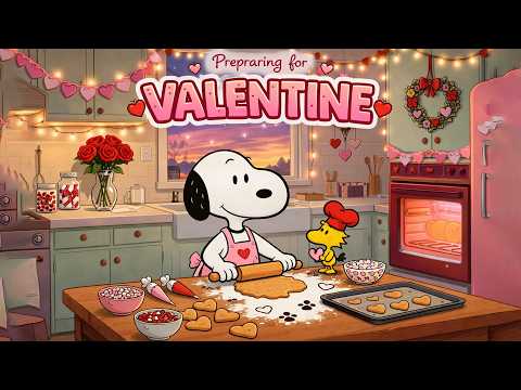 Preparing for Valentine with Snoopy 🍫💓 Romantic Jazz Music for Love, Relaxation & Happy Vibes