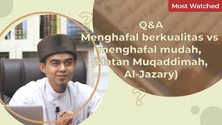 Download lagu Menghafal berkualitas vs menghafal mudah, (Matan Muqaddimah, Al-Jazary) mp3
