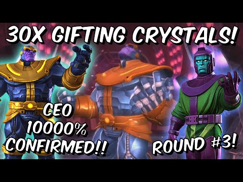30x Greater Gifting Crystal Opening Round #3! - CEO 10000% Confirmed! - Marvel Contest of Champions