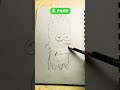2 Mins Vs 2 Hours Bart Simpson Drawing Viral Shorts Art