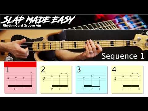 SLAP: Flashcard Bass Line #1 over Am7 Chord