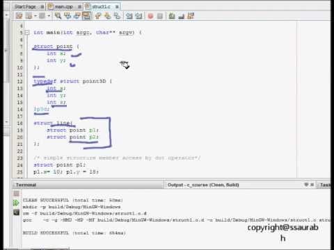 C Programming Structures Declaration Access Nesting Pointers Dot Arrow Operator Lab1