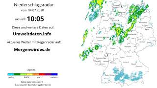 Niederschlagsradar vom 04 07 2020