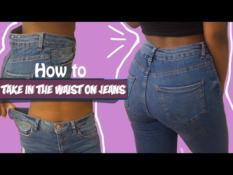 How to take in the waist on a pair of jeans| FASHION FIX EP 6  |Birabelle |