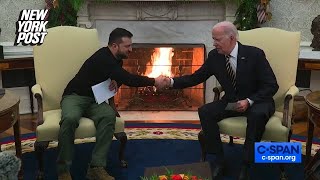 President Biden meets with Ukrainian President Zel