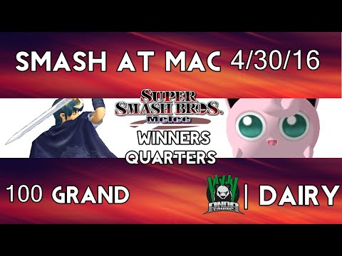 Smash@Mac 4/30/16 - 100 Grand vs Pnda | Dairy (SSBM WQ)