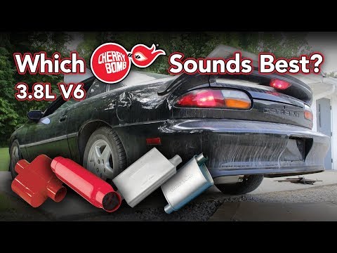 Comparing four Cherry Bomb® mufflers on my Chevy Camaro - Sound Test 3.8L V6