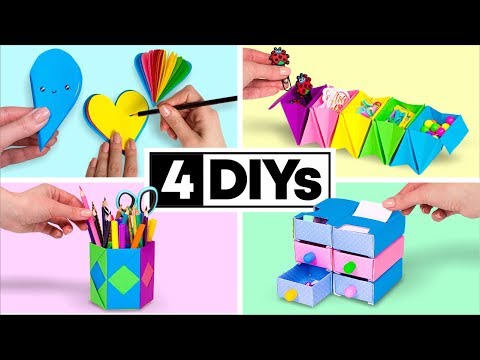 4 Bricolages À Réaliser En 5 Minutes ! FABRIQUE TES PROPRES FOURNITURES SCOLAIRES