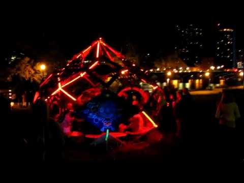 Fabric Of The Universe's Art Prize Entry, "The Temple Of Unity Consciousness" Nighttime Effects Demo