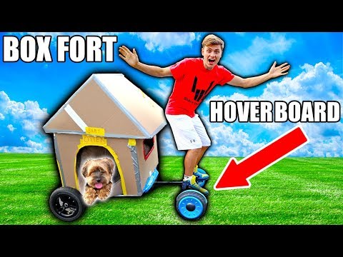 BOX FORT HOVERBOARD!!