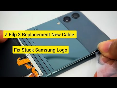 Z Flip 3 Replacement New Cable Fix Stuck Samsung Logo