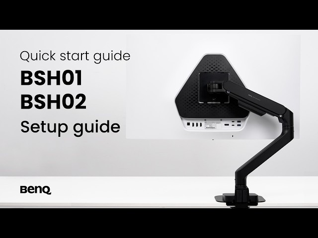 Braço para monitor ergonómico BenQ Ergo Arm BSH02, montagem em mesa, branco video