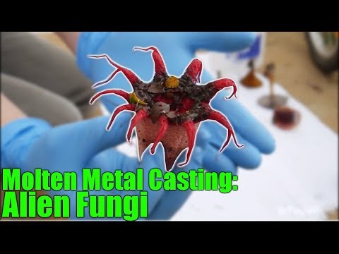 Weird Alien Tentacle Fungi - [Molten Metal Casting]