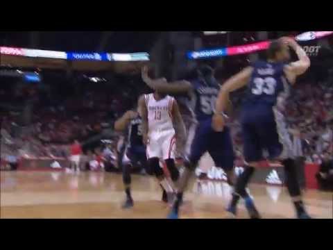 Donatas Motiejunas fakes out Marc Gasol with the Dream-like spin