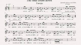 Download lagu THE FINAL COUNTDOWN: (flauta, violín, oboe...) (partitura con playback) mp3