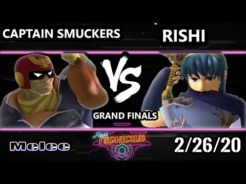Hax’s Nightclub S1E9 Grand FInals - Rishi (Marth) Vs Captain Smuckers (Captain Falcon) Smash Melee