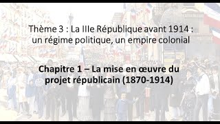 La mise en oeuvre du projet républicain