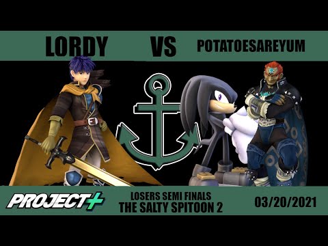 Lordy (Ike) vs Potatoes (Knuckles/Ganondorf) The Salty Spitoon 2 Losers Semi Finals [Project M] [P+]